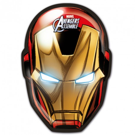 6 Masques Avengers, dont les 4 héros principaux du film. Masques en carton.