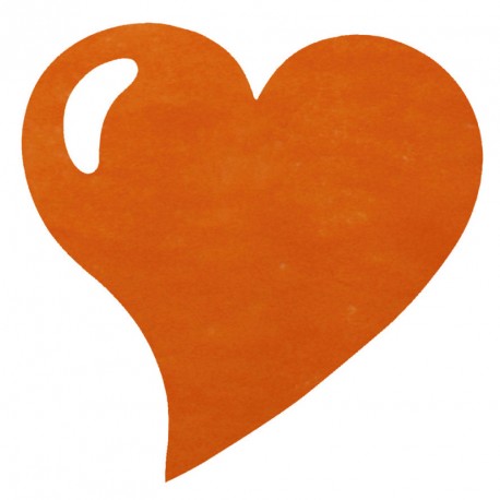 50 Sets de table cœur orange, en tissu non tissé polyester.