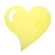 50 Sets de table cœur jaune, en tissu non tissé polyester.