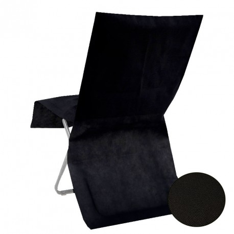 Housse de chaise jetable Noire Opaque pour sublimer votre décoration de salle.