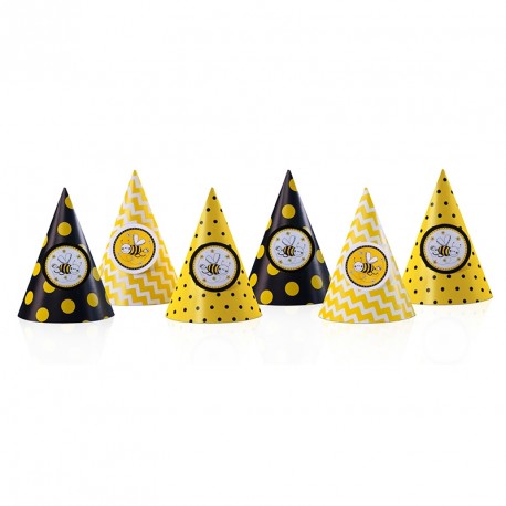 6 Chapeaux Abeille pour apporter de la couleur à la fête d'anniversaire de votre enfant.