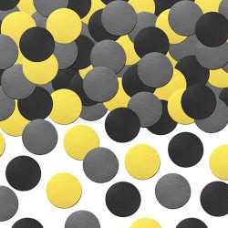 Confettis noir et jaune Abeille pour offrir une touche d'originalité aux festivités organisées autour d’un thème abeille.