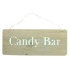  Pancarte en bois "Candy Bar". Rien de plus beau que le naturel.
