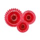 3 Guirlandes Rosaces Rouge 20-30cm pour offrir une touche de couleur forte à votre décoration intérieure ou extérieure.