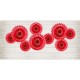 3 Guirlandes Rosaces Rouge 20-30cm pour pour une ambiance latine ou plutôt glamour.