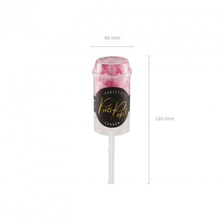 Push Pop confettis Rose et Fuchsia pour apporter un peu d'originalité et une touche de féminité à vos heureux événements.