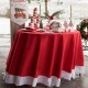 Nappe Noël Rouge et blanche pour habiller votre table aux couleurs de Noël.