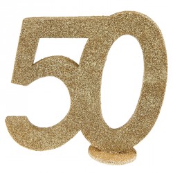 Chiffre Anniversaire 50 Ans pour une décoration de votre salle pour une célébration classique ou à thème.