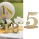 Marque table chiffre 5 Or pour indiquer sa table aux convives ou à un anniversaire pour indiquer l'âge.