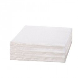 50 serviettes blanches voie sèche 