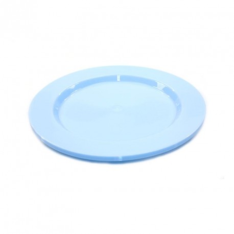 6 petites assiettes bleu ciel rigides réutilisables 19cm