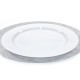 6 grandes assiettes blanches rigides réutilisables 19cm