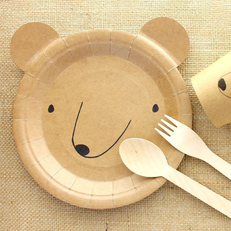 Assiettes jetables ours - Let's explore Meri Meri - Fêtes enfants