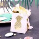 10 boites à dragées Ananas Rose Gold pour mariage exotique