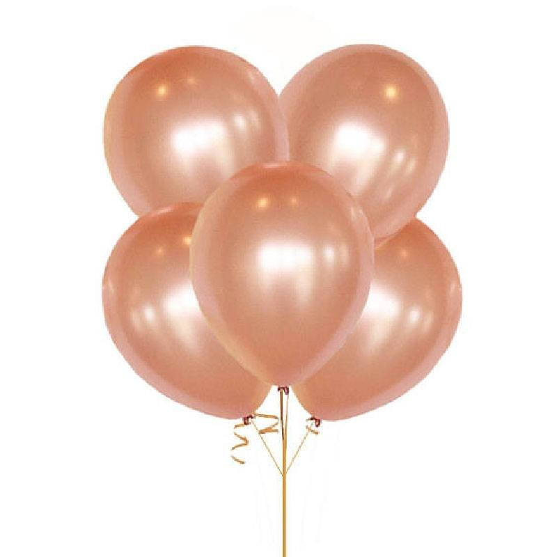 50 Mini-Metallic-Ballons In Roségold – Ca. 13 Cm Durchmesser, Für Deko & Party