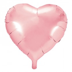 Ballon coeur métallisé Rose 45cm