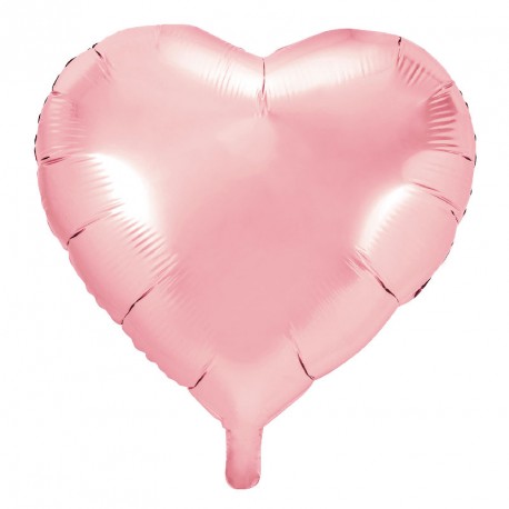 Ballon coeur métallisé Rose 45cm
