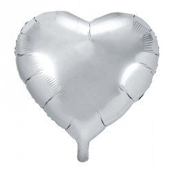 Ballon coeur Argent Aluminium 45cm