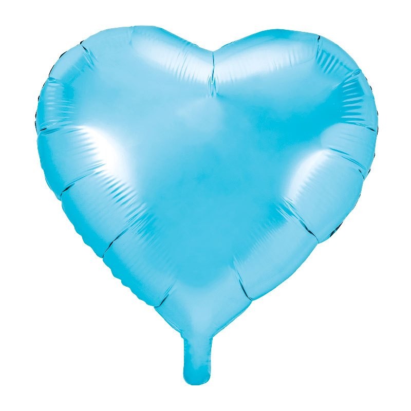 Ballon coeur Bleu Ciel Aluminium 45 cm - Dragées Anahita