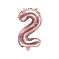 Ballon Chiffre 2 métal Rose Gold 35cm Ballon Chiffre 2 métal Rose Gold 35cm