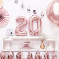 Ballon Chiffre 2 métal Rose Gold 35cm