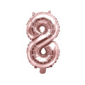 Ballon Chiffre 8 métal Rose Gold 35cm