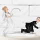 Figurine Mariage couple de marié avec canne à Pêche