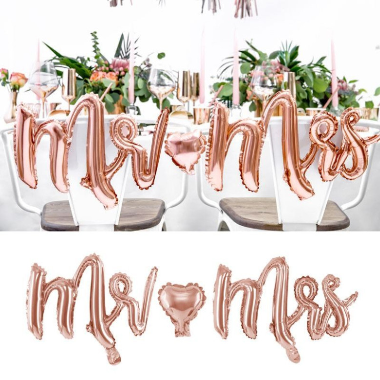 Ballon Mr et Mrs rose gold Ballon Mr et Mrs rose gold