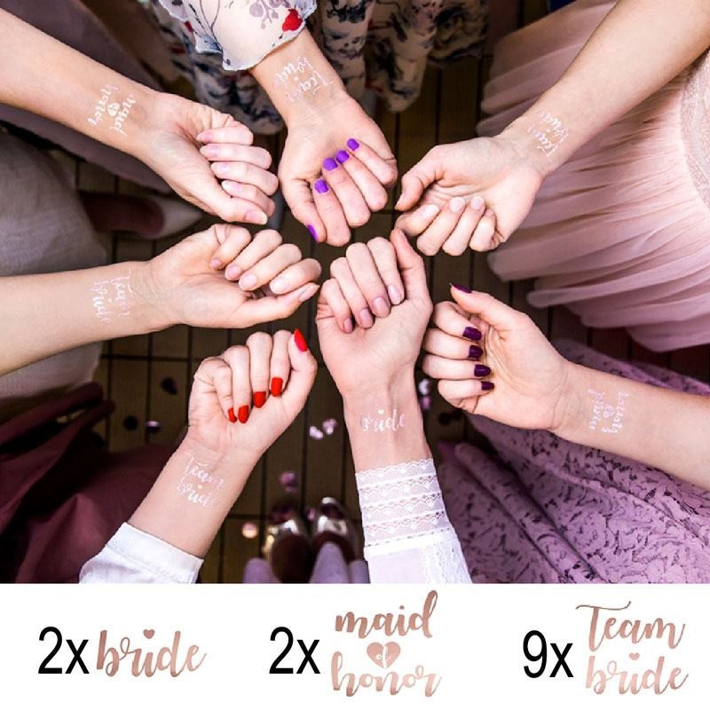 Tatouages Temporaires 6 Nœuds - Bleu, Rose, Orange, Vert, Envoi Gratuit
