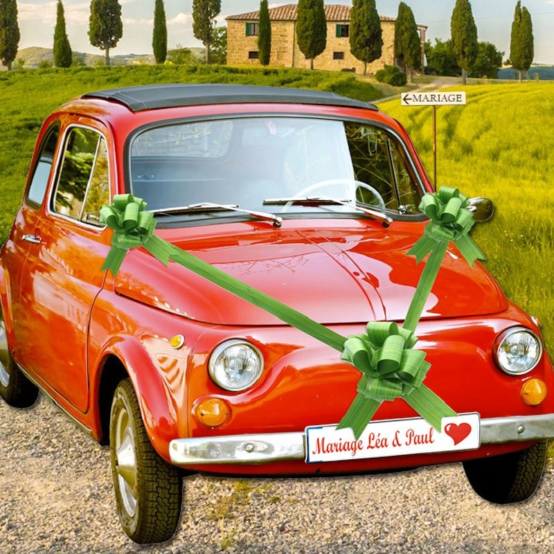 Noeud géant Rouge pour compléter la décoration de votre voiture pour un  mariage