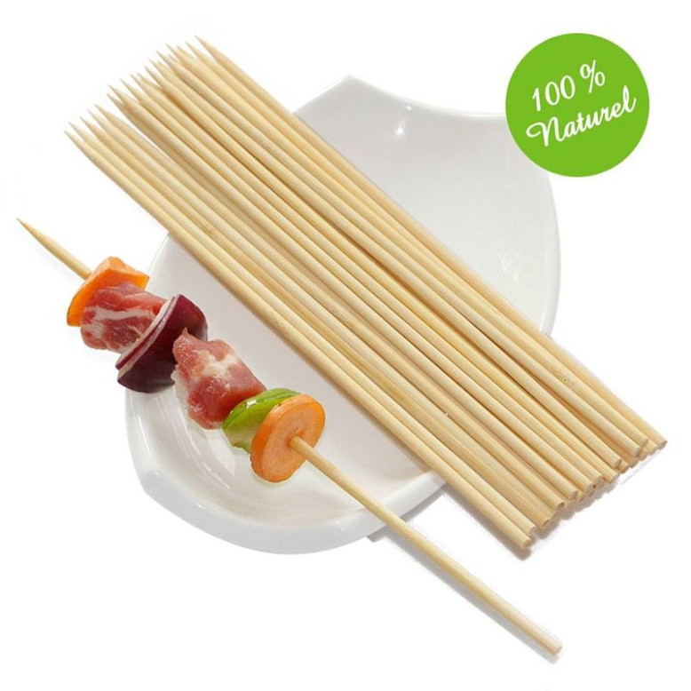 40 Brochettes bonbons, fruits ou viandes 30cm
