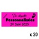 20 Etiquettes Fuchsia personnalisables Texte et Logo