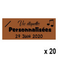 20 Etiquettes Chocolat personnalisables Texte et Logo 20 Etiquettes Chocolat personnalisables Texte et Logo