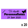 20 Etiquettes Lilas personnalisables Texte et Logo 20 Etiquettes Lilas personnalisables Texte et Logo