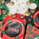 20 serviettes jetable thème casino