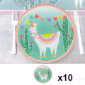 10 assiettes thème Lama 10 assiettes thème Lama