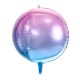 Ballon rond métalisé violet et bleu