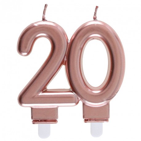 Bougie 20 ans Rose Gold