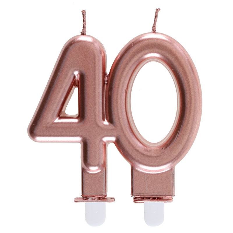 Serviettes papier 40 ans rose gold - Deco anniversaire 40 ans