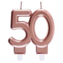 Bougie 50 ans Rose Gold