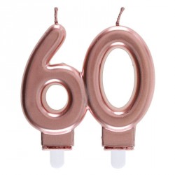 Bougie 60 ans Rose Gold