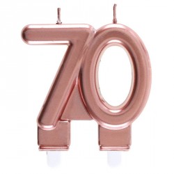 Bougie 70 ans Rose Gold