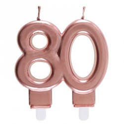 Bougie 80 ans Rose Gold