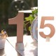 Marque table Rose Gold chiffre 5 