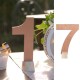 Marque table Rose Gold chiffre 7 