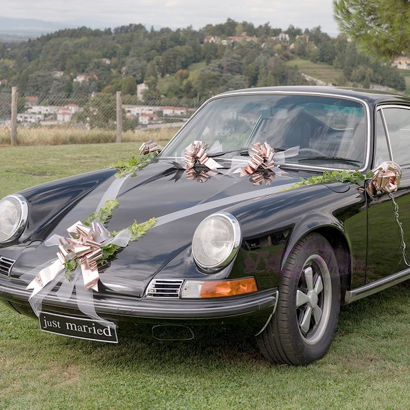 Décoration de Voiture pour Mariage - Couple de Mariés, Rose - Accessoires de Voiture de Mariage Décoration de Voiture pour Mariage - Couple de Mariés, Rose - Accessoires de Voiture de Mariage