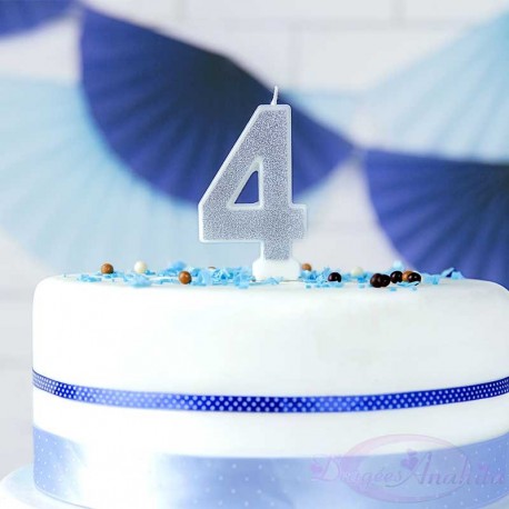 Bougie 4 ans pour gâteau d'anniversaire
