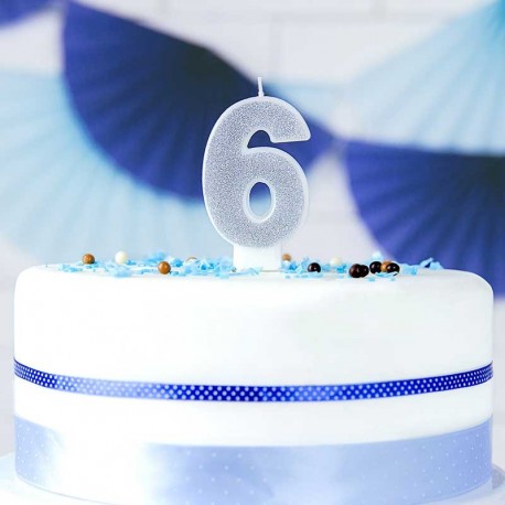 Bougie 6 ans pour gâteau d'anniversaire