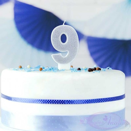 Bougie 9 ans pour gâteau d'anniversaire