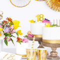 Bougie paillettes Or chiffre 8